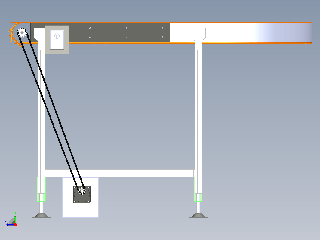 curve slat U型板链输送机