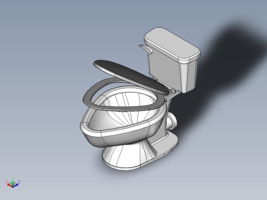 马桶 3D模型缩略图