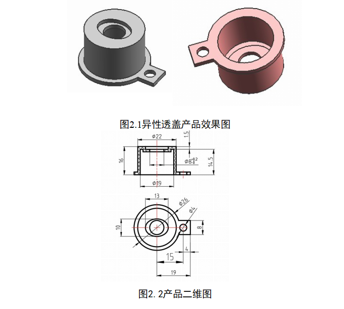 异性透盖注塑工艺分析及模具设计+CAD+说明