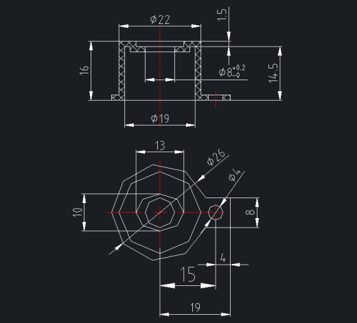 异性透盖注塑工艺分析及模具设计+CAD+说明缩略图