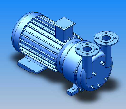 2BV5水环式真空泵2BV5131 2BV6 水环真空泵2BV6110系类模型三维SW2012带参