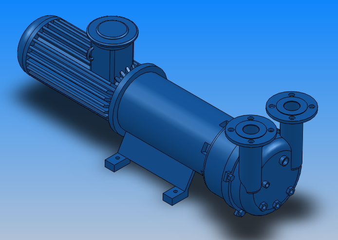 2BV5水环式真空泵2BV5131 2BV6 水环真空泵2BV6110系类模型三维SW2012带参