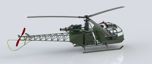 简易法国云雀直升机Alouette-ii缩略图