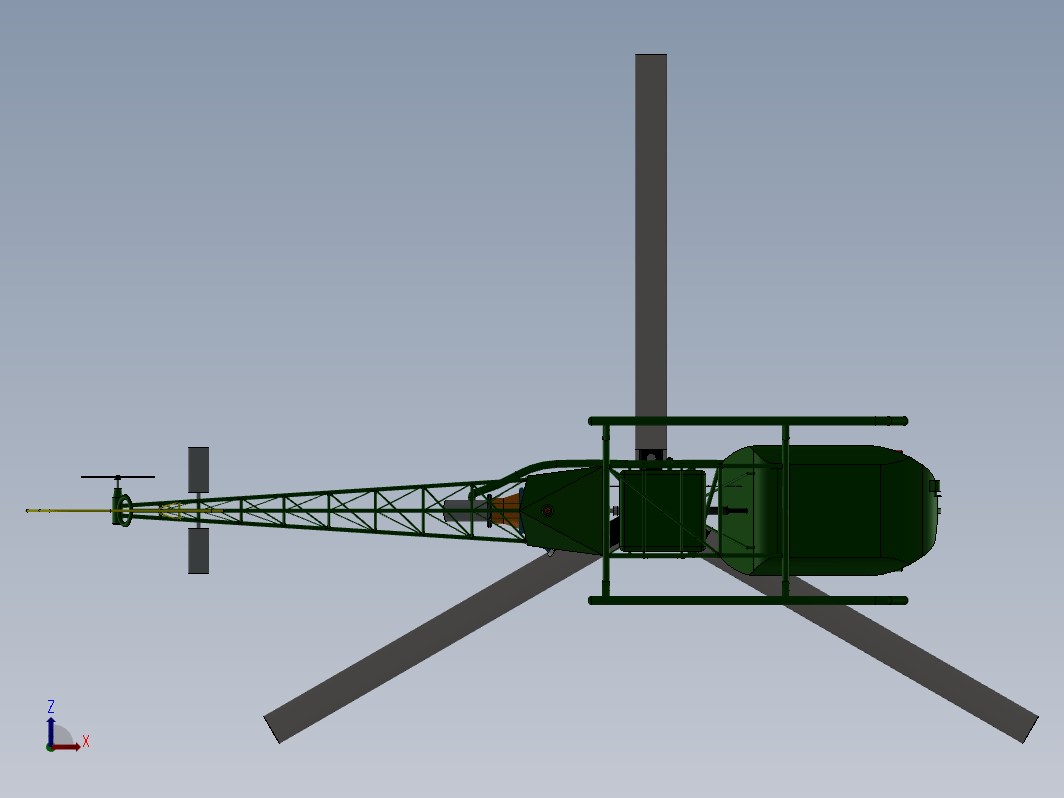 简易法国云雀直升机Alouette-ii