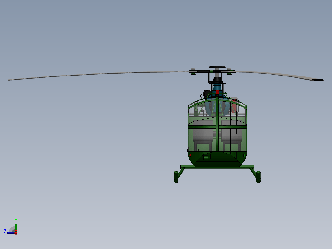 简易法国云雀直升机Alouette-ii