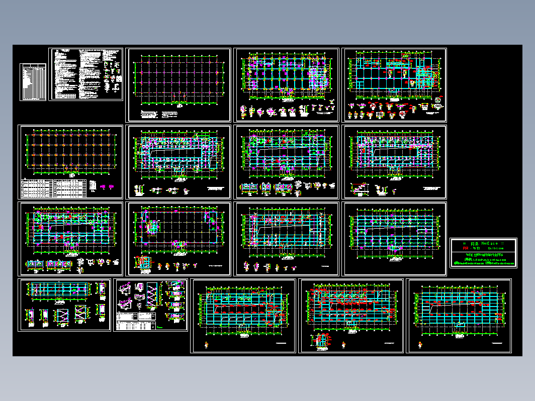 办公楼结构施工图纸CAD