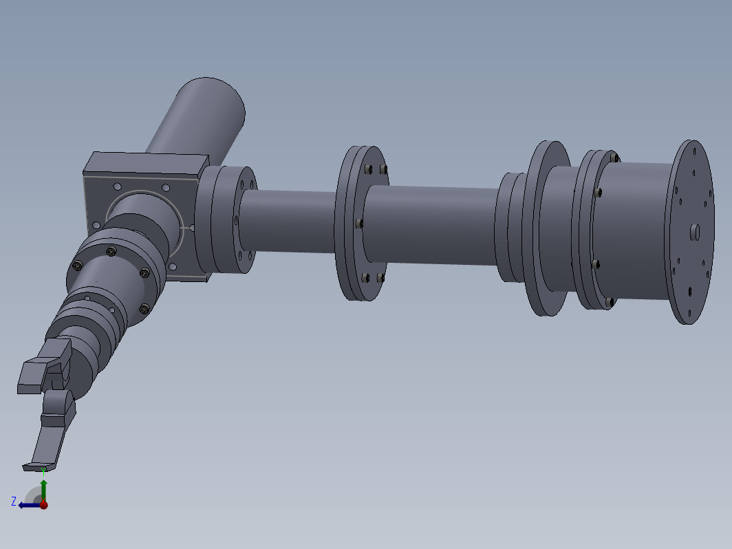 小型物料运送手臂设计三维SW2010带参+CAD+说明书