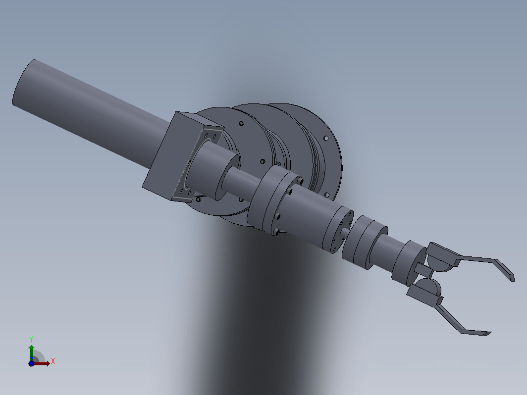 小型物料运送手臂设计三维SW2010带参+CAD+说明书