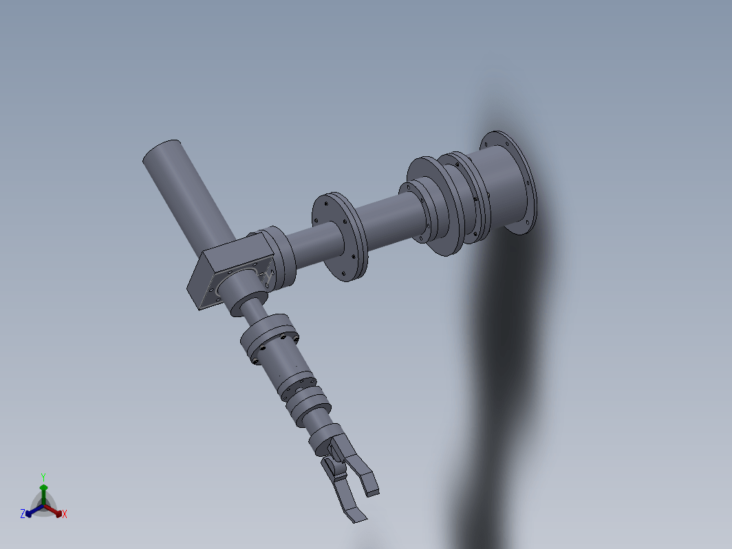 小型物料运送手臂设计三维SW2010带参+CAD+说明书