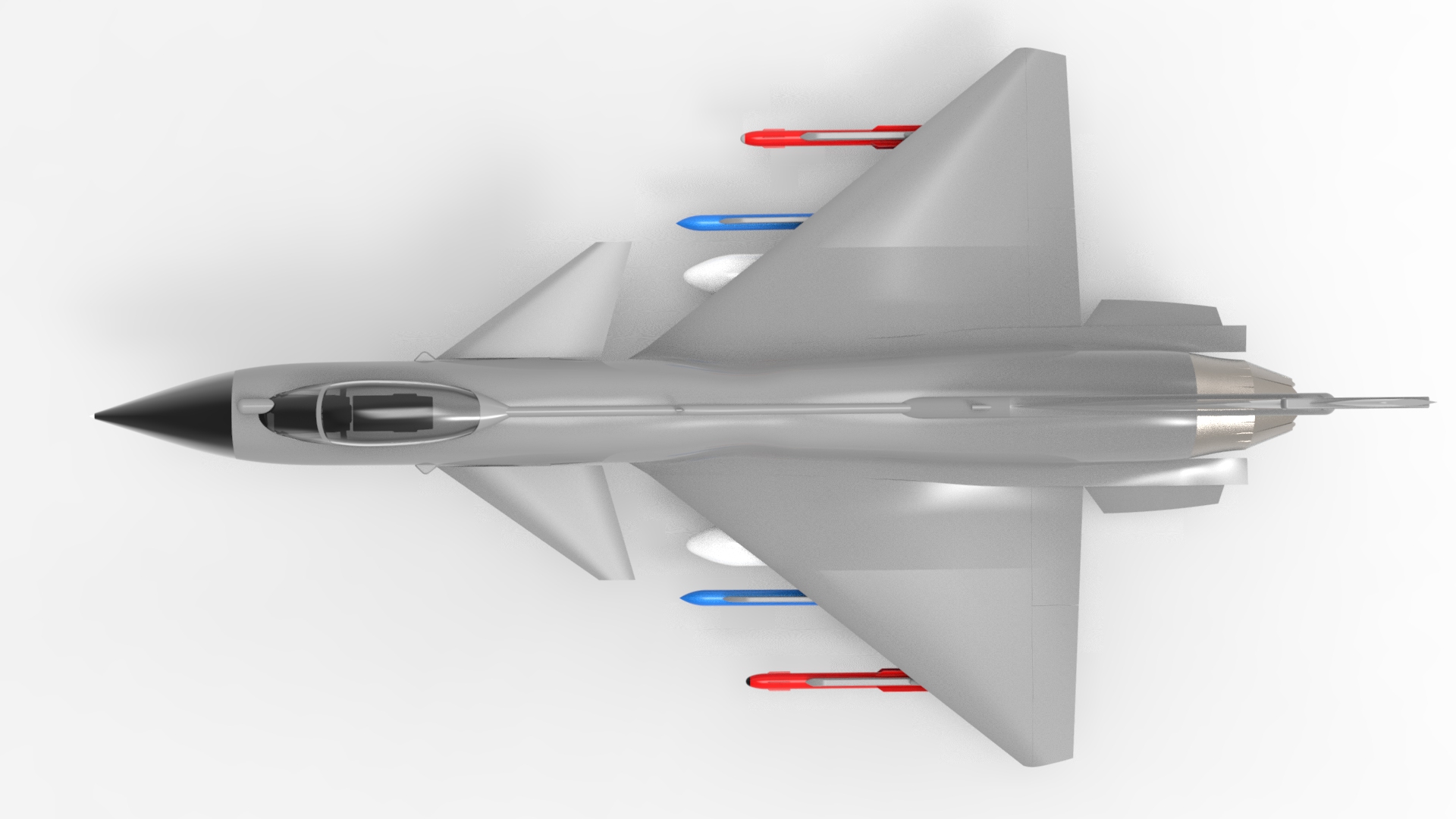 J10B 歼10B战斗机轮廓线模型