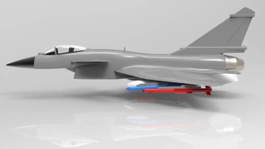 J10B 歼10B战斗机轮廓线模型缩略图