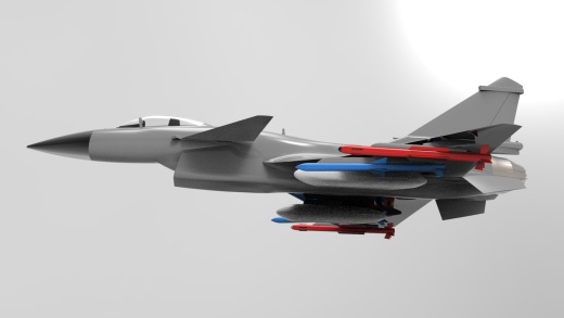 J10B 歼10B战斗机轮廓线模型缩略图