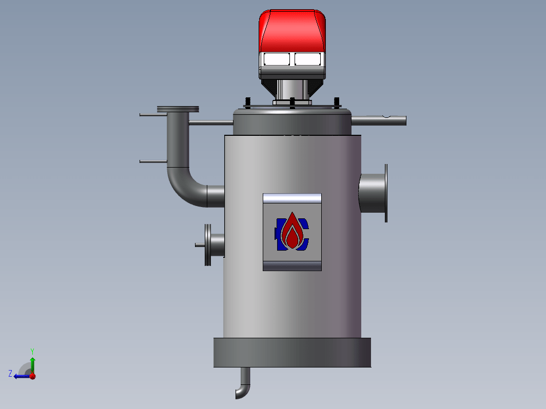 燃油蒸汽锅炉三维模型3D模型