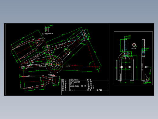 AutoCAD Mechanical设计的自行车