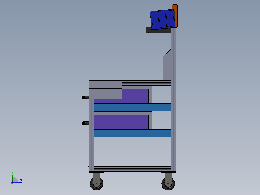 移动工具台含抽屉