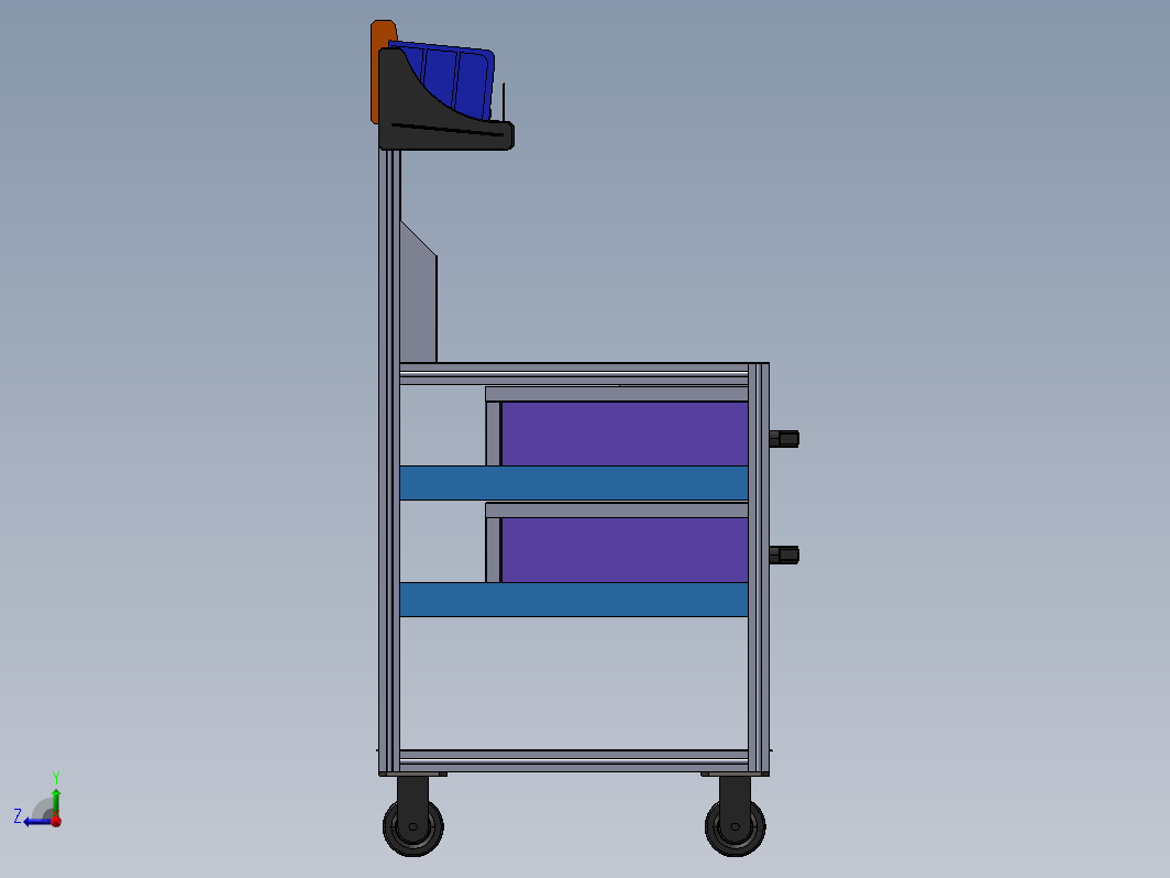 移动工具台含抽屉