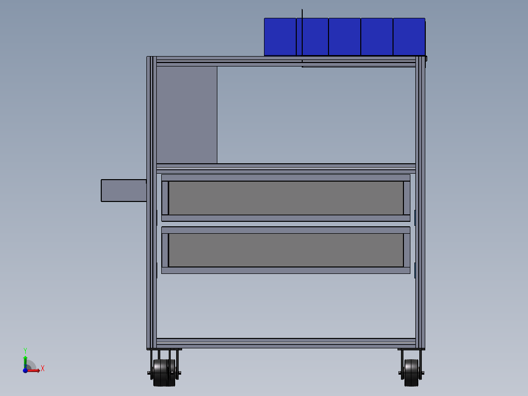 移动工具台含抽屉