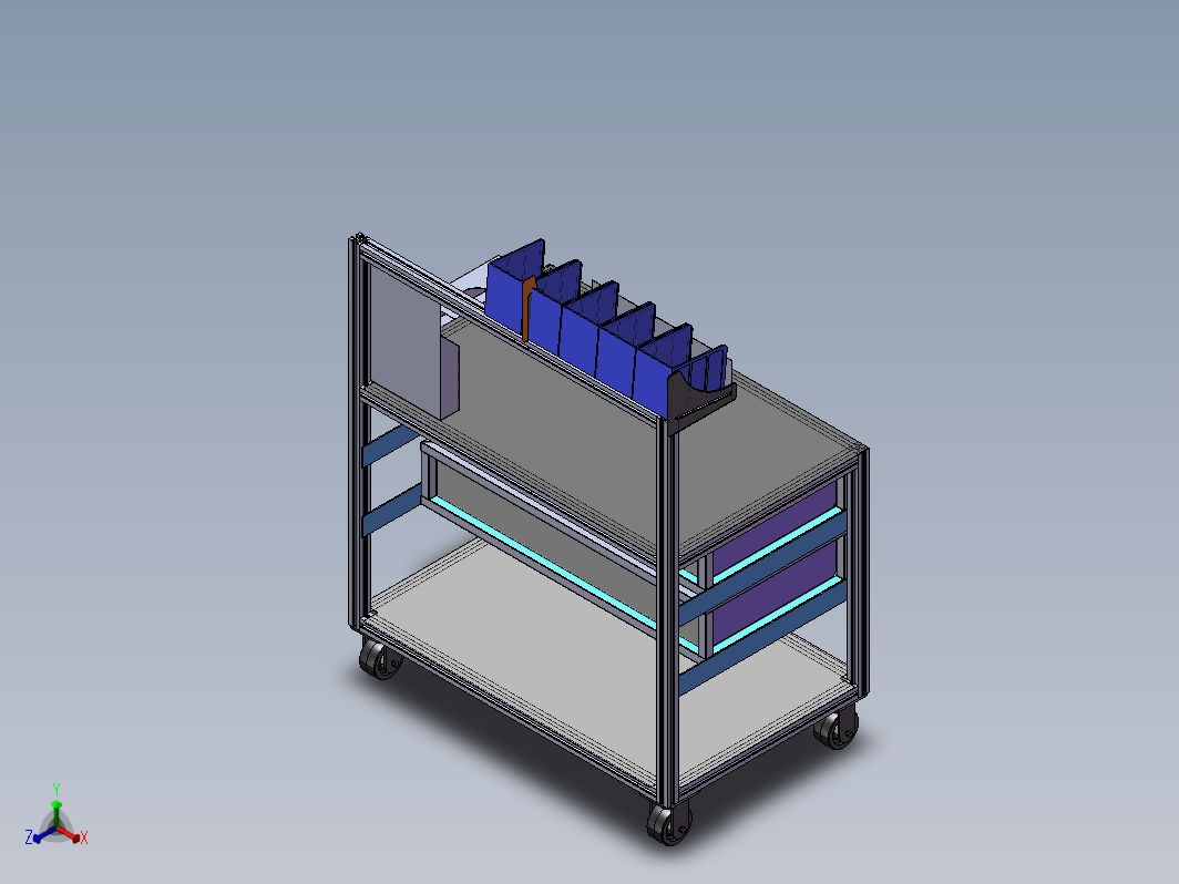 移动工具台含抽屉