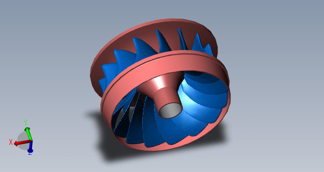 大型水轮机叶轮三维SW2016 