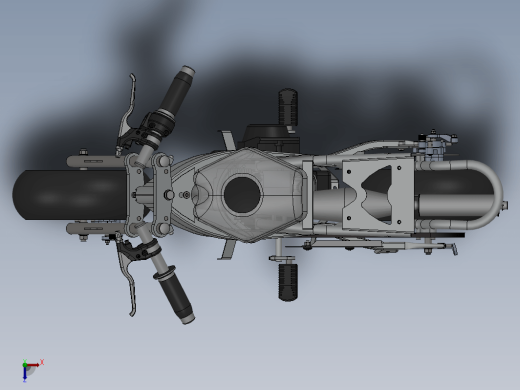 轻便摩托车模型3D图纸 Solidworks设计 附STEP IGS缩略图