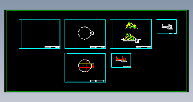 F0523-假山鱼池cad图纸