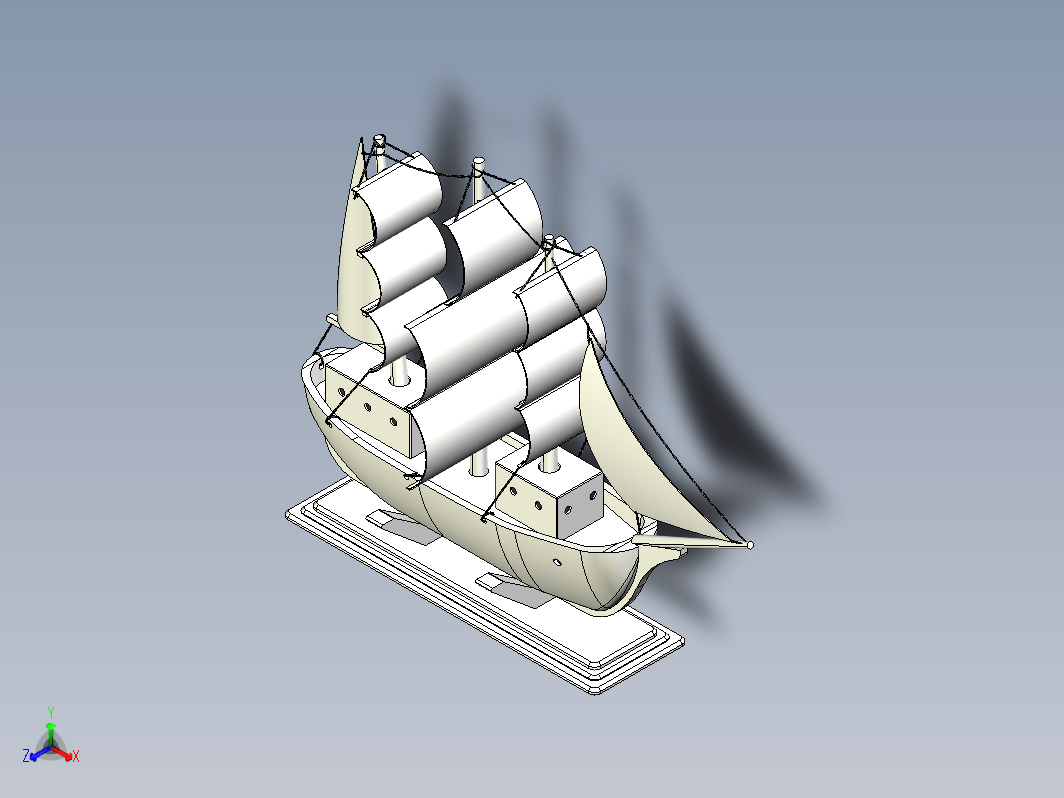 帆船摆件模型