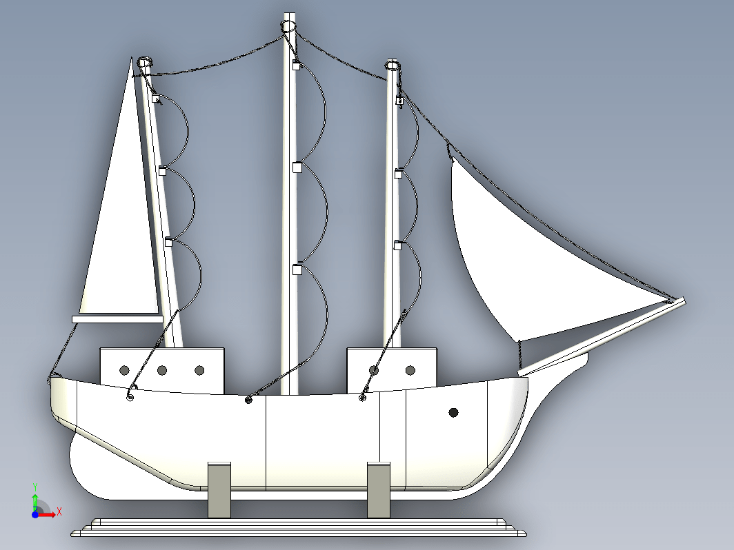 帆船摆件模型
