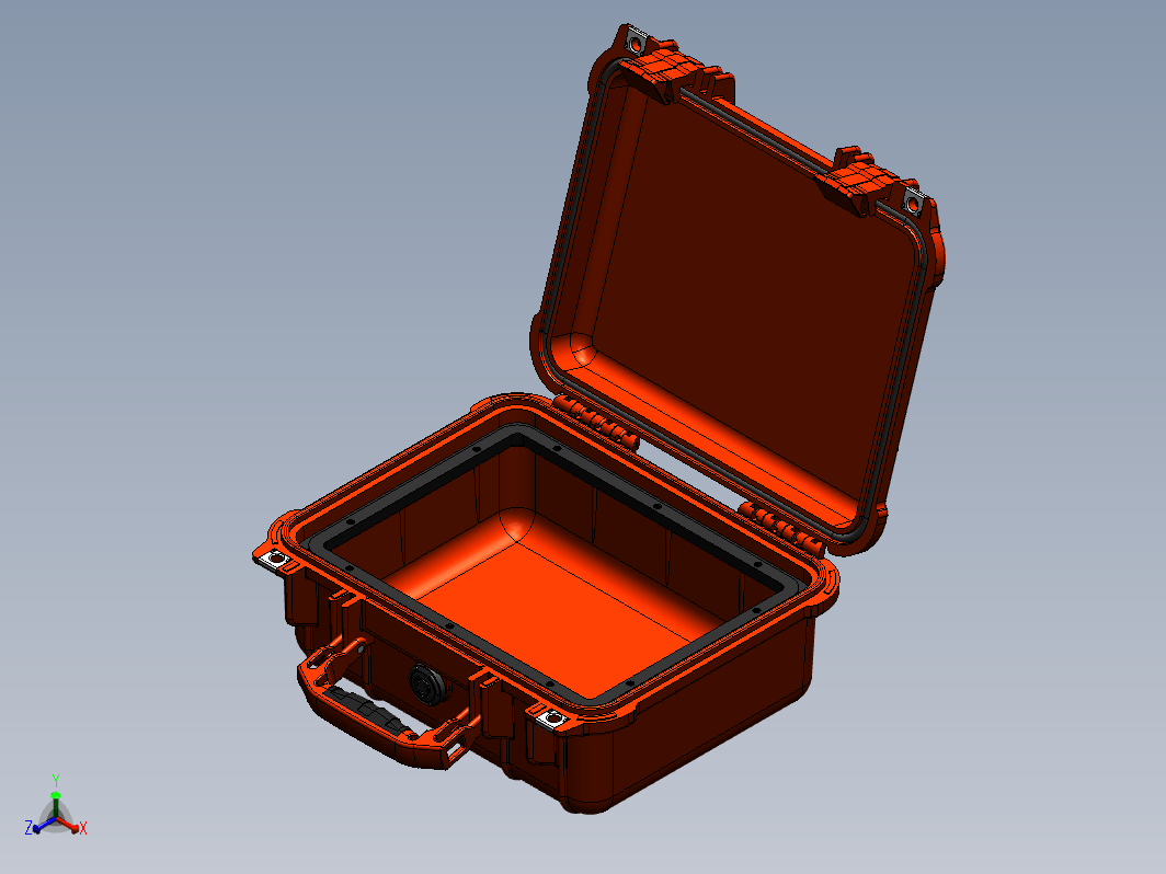 elican 1400防水安全箱保险箱模型