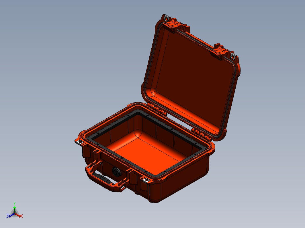 elican 1400防水安全箱保险箱模型