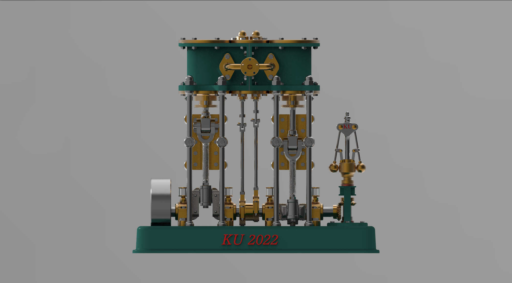 2缸蒸汽机 2 cylinder steam engine