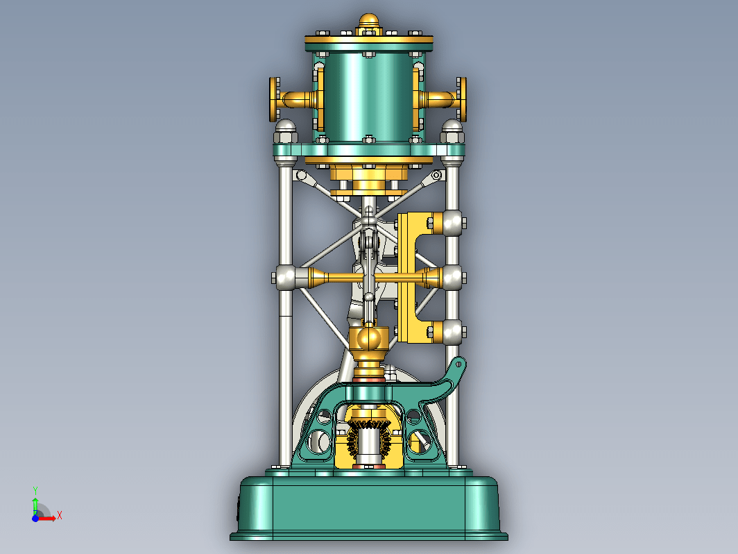 2缸蒸汽机 2 cylinder steam engine