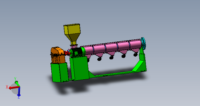 单螺杆挤出机设计三维SW2017带参+CAD+说明