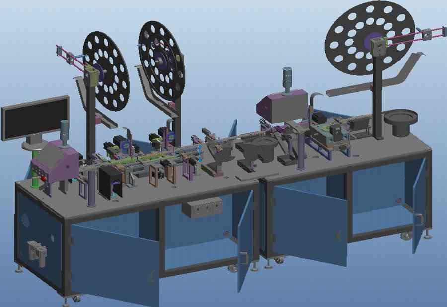 【2045】CCD自动检测组装一体机PROE设计