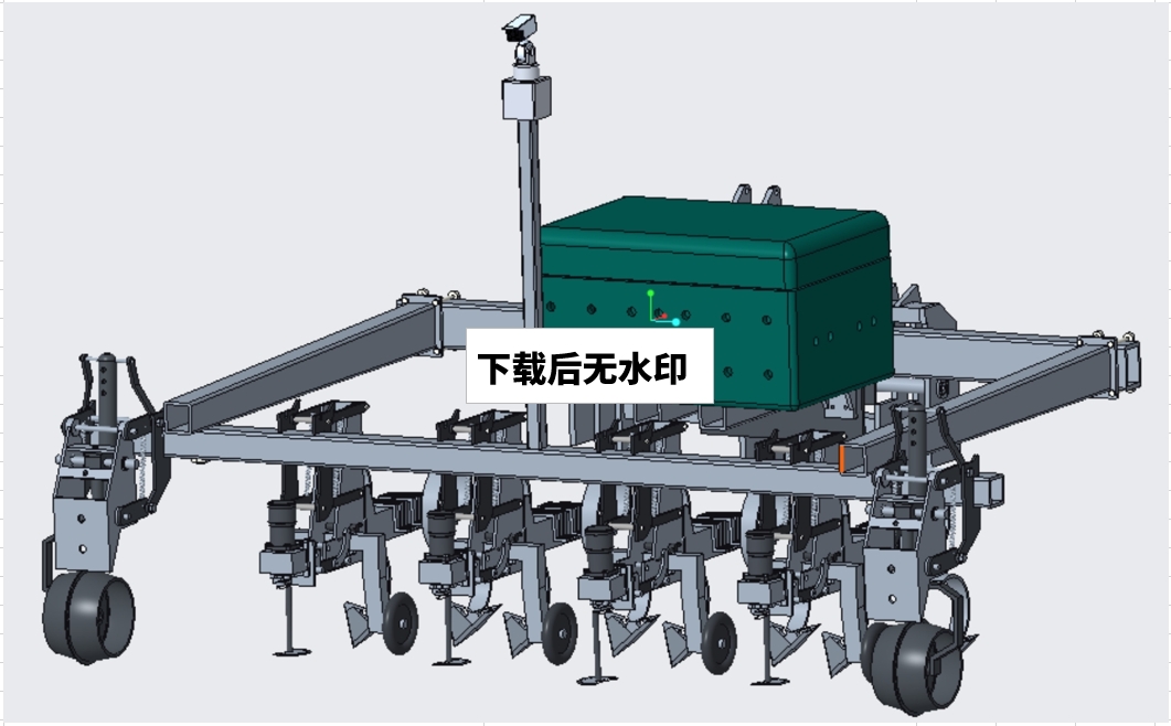 苗间除草设备三维Creo5.0带参