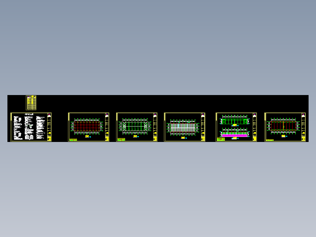 18米X50米钢结构工程CAD