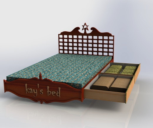 modern bed普通床缩略图