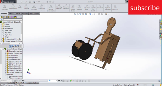 solidworks 中的步行玩具设计缩略图