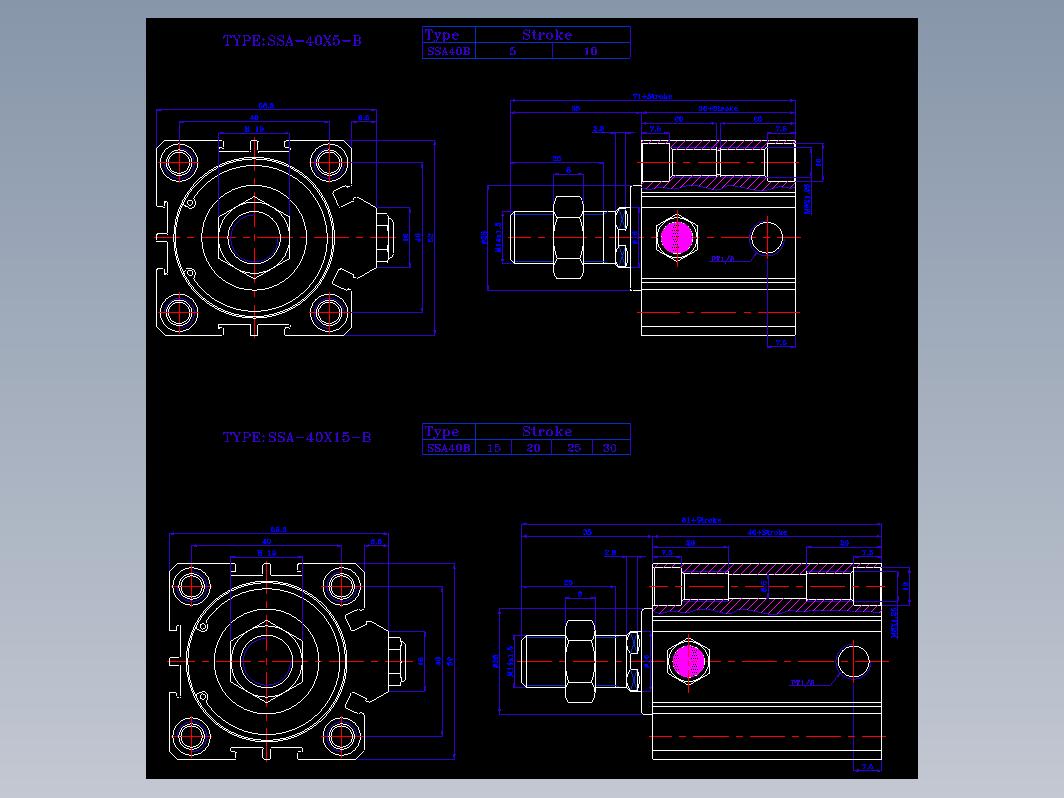 SDA气缸 83-SSA-40-BZW