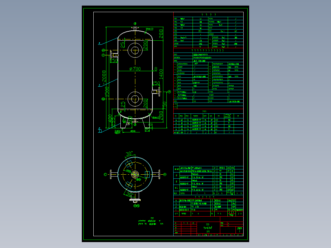 储气罐装配图cad图CAD设计图