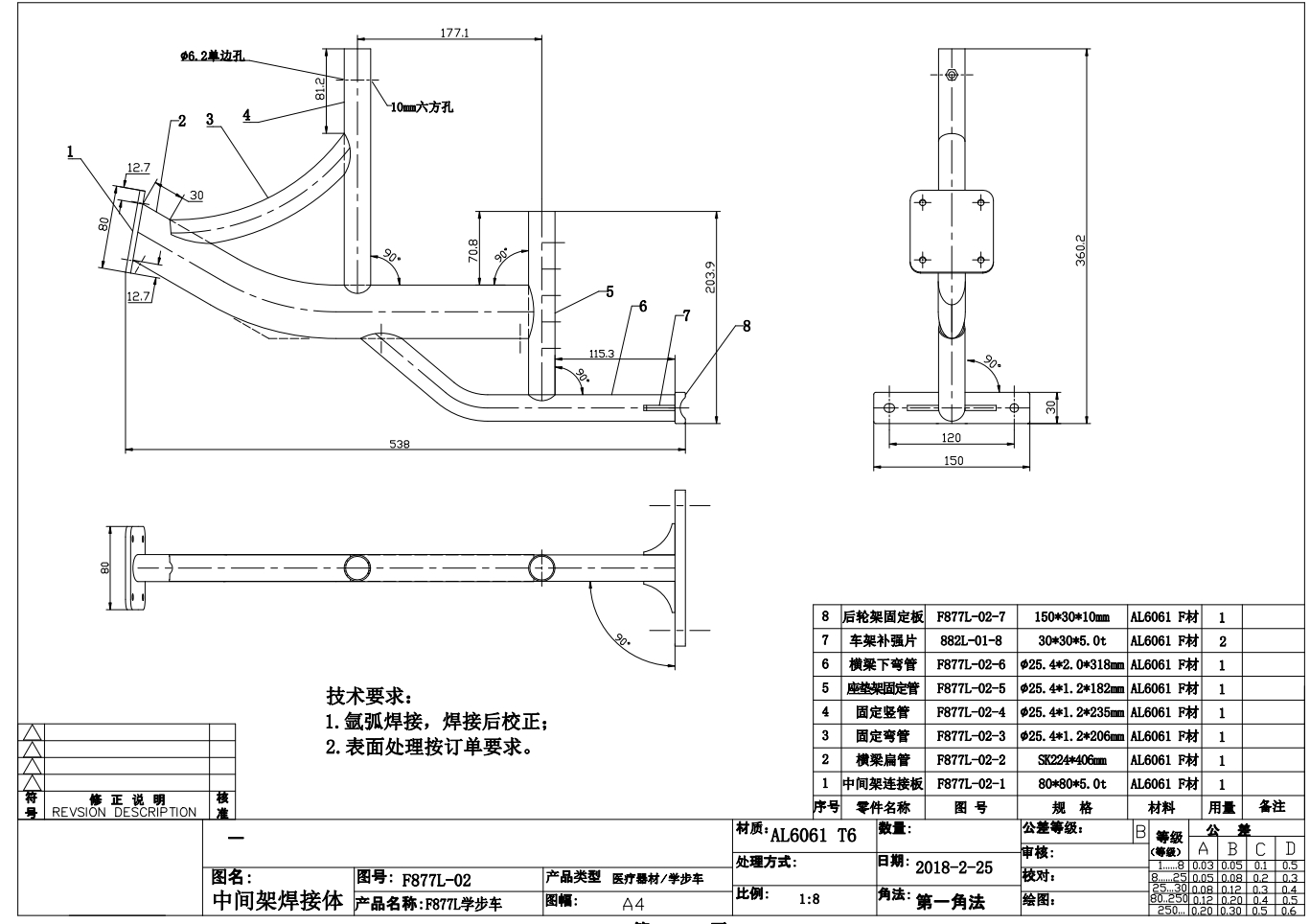 残疾儿童助行学步车设计三维CatiaV5R20带参+CAD+说明书