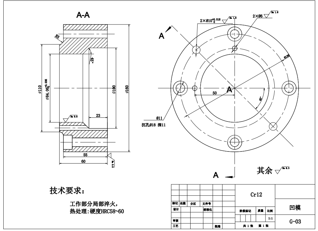 轴承端盖加工模具