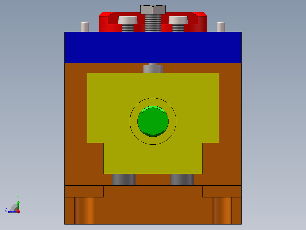 机械加工阀体钻孔夹具3D图纸