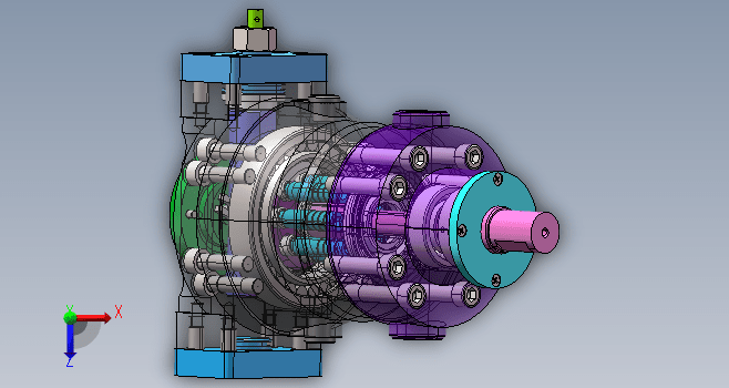 轴向变量柱塞泵Solidworks图纸