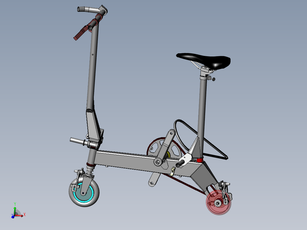 小型125是一种快速部署的便携式折叠自行车