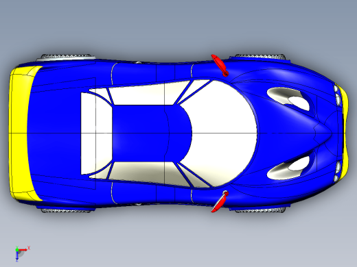 跑车造型 3D模型（Creo缩略图