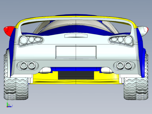 跑车造型 3D模型（Creo缩略图