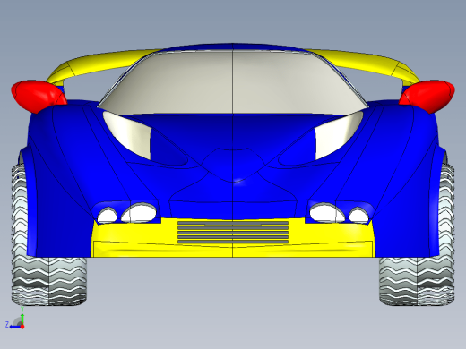 跑车造型 3D模型（Creo缩略图