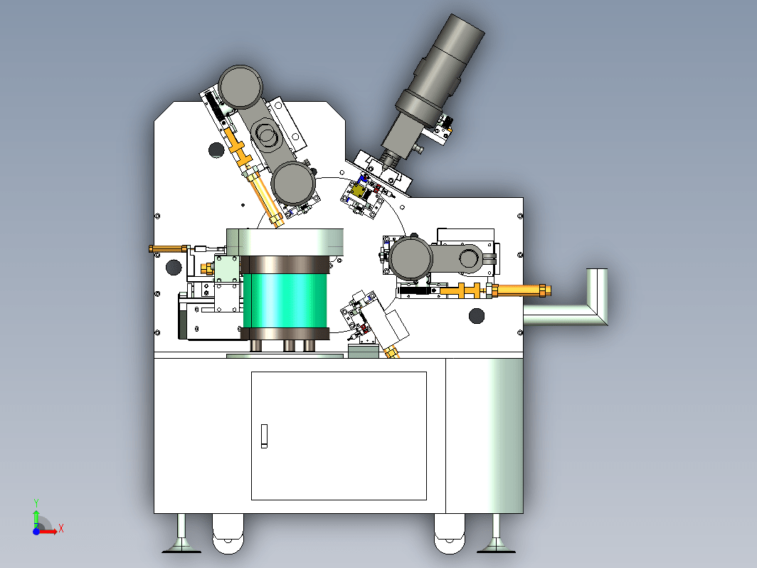 全自动精密PIN型钻孔机3D模型图纸 UG设计