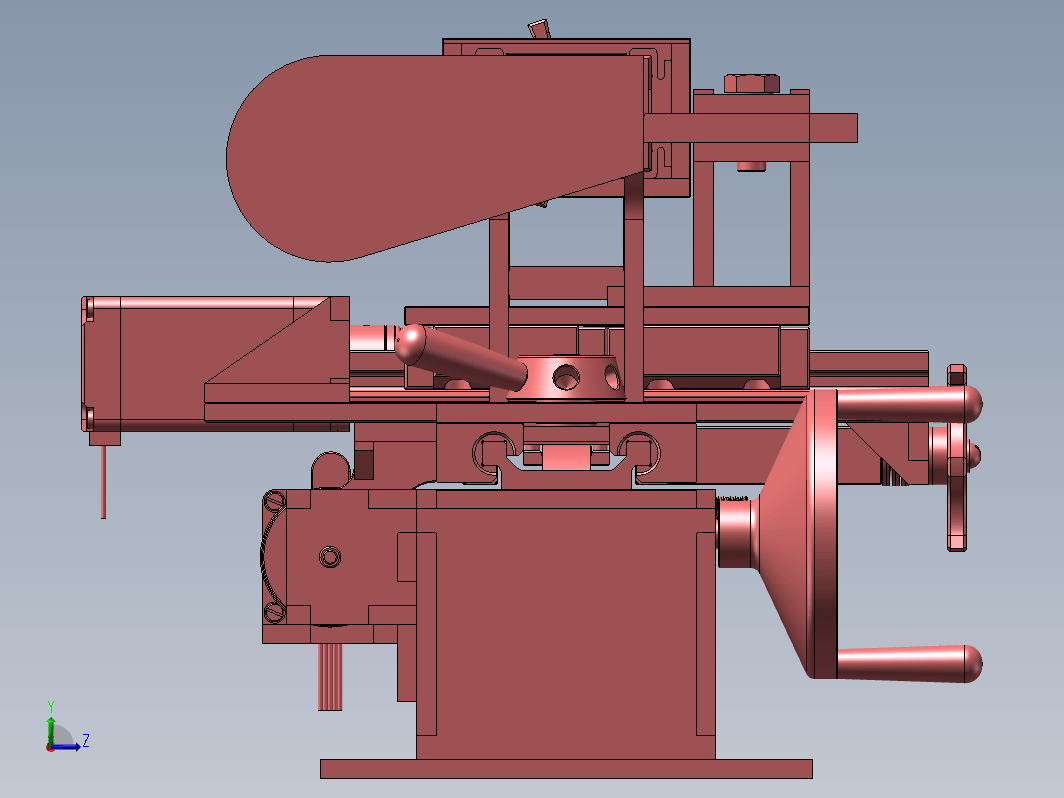 迷你小型车床3D模型