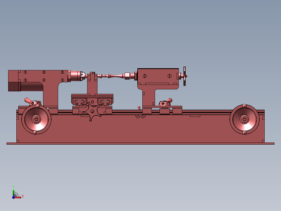 迷你小型车床3D模型